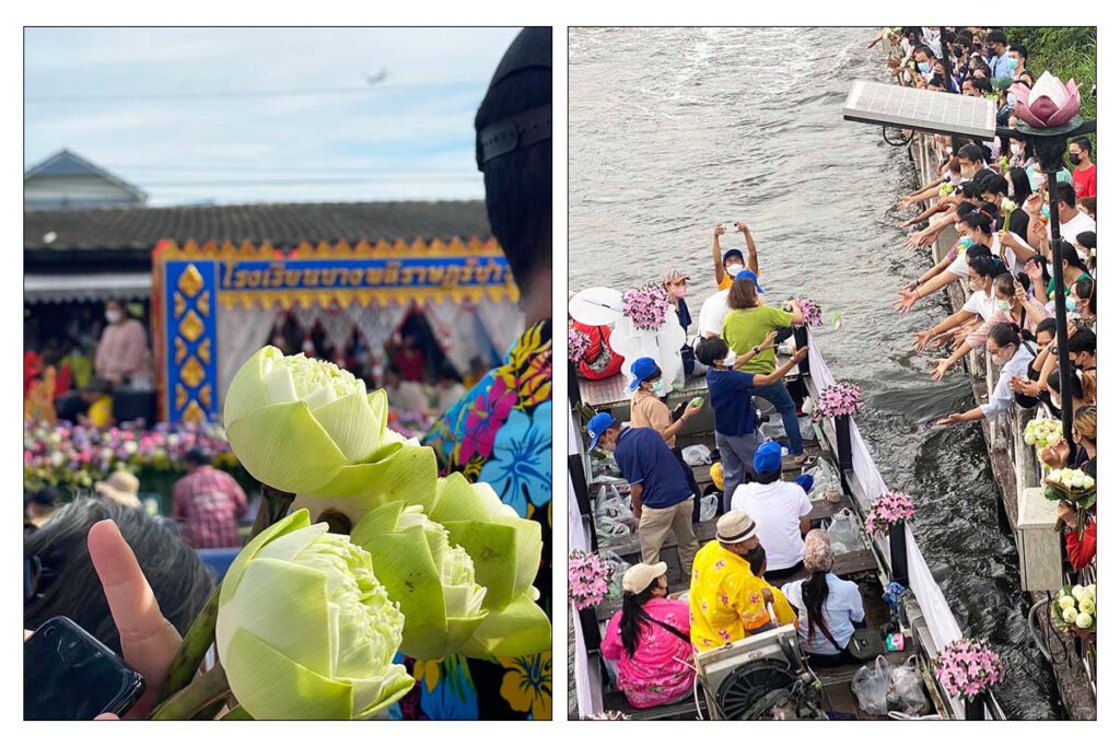 Rab bua samutprakan lotus trowing festival